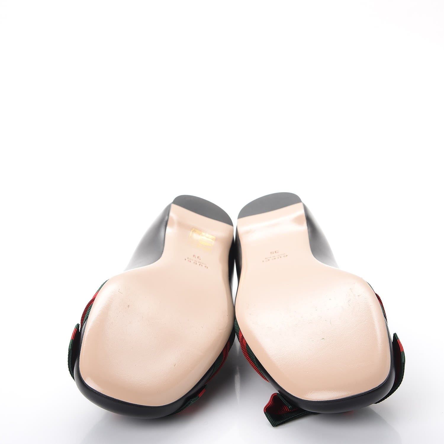 Gucci Calfskin Web Ballerina Flat 39 Nero Black 5 of 10