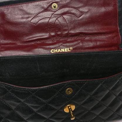Chanel Lambskin Quilted Medium Double Flap Black 13 of 13