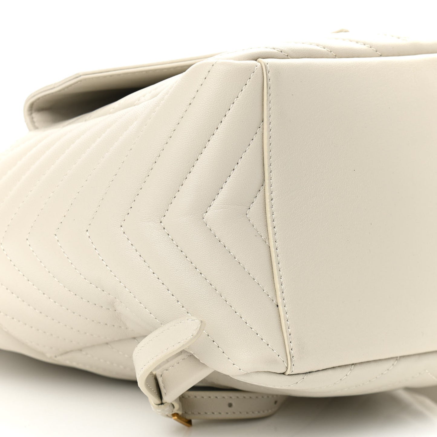 Lambskin Matelasse Monogram Joe Backpack Cream