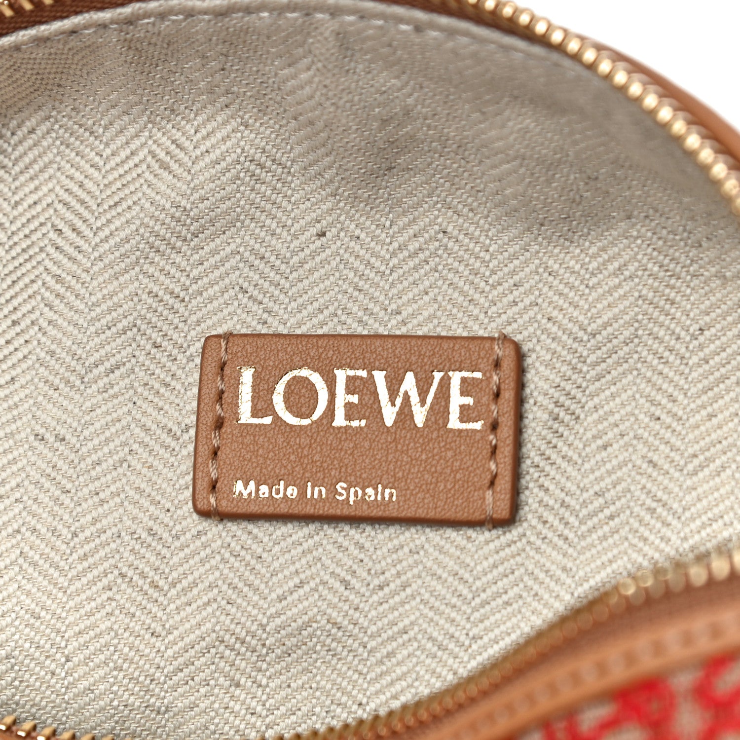 Loewe Jacquard Anagram Calfskin Small Cubi Bag Red Warm Desert 6 of 12