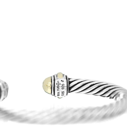 David Yurman Sterling Silver 14K Yellow Gold 7mm Cable Classics Bracelet 3 of 3
