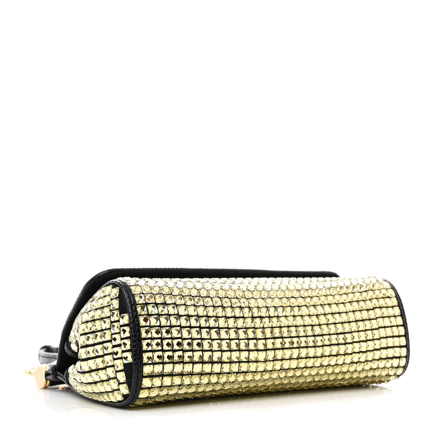 Stampa Iguana Embossed Crystal Small Miss Sicily Satchel Gold