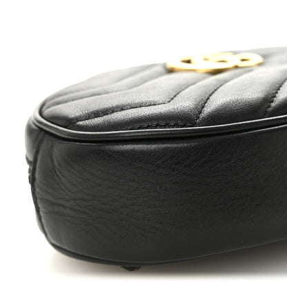 Gucci Calfskin Matelasse GG Marmont Belt Bag 95 38 Black 9 of 11