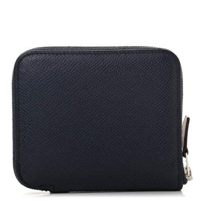 Hermes Epsom Silk'in Compact Wallet Bleu Indigo 1 of 9