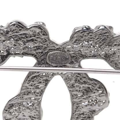Chanel Ruthenium Crystal CC Brooch 4 of 4