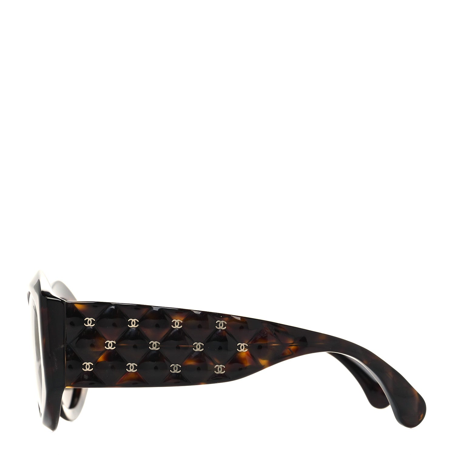 Chanel Acetate Quilted CC Sunglasses 5486 Tortoise 3 of 8