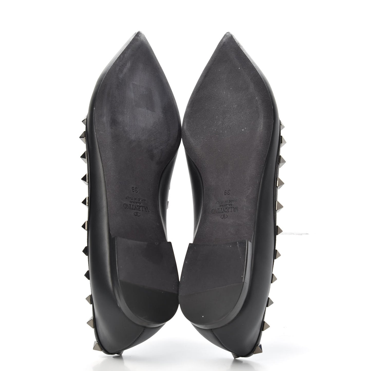 Nappa Rockstud Ballerina Flats 39 Black