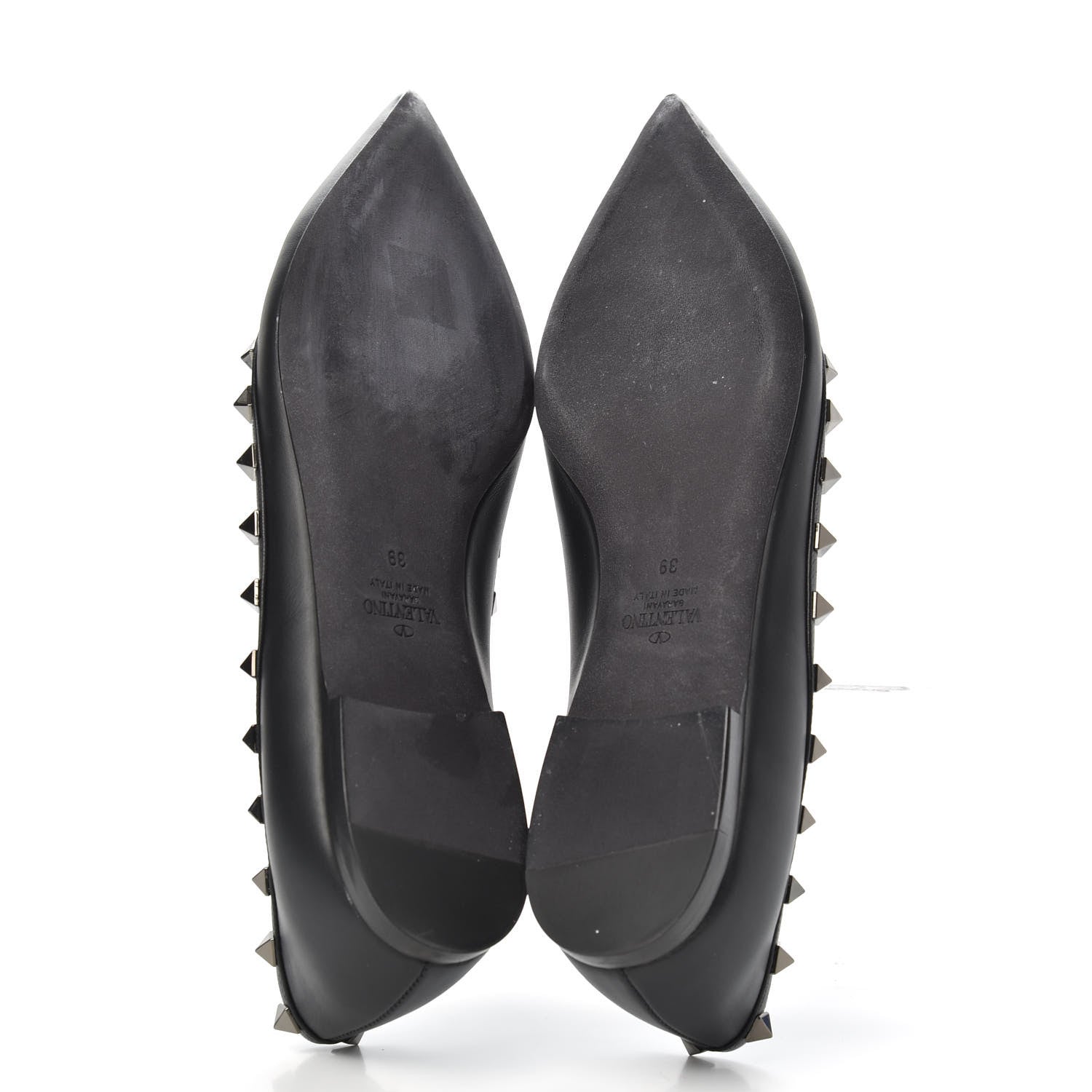 Valentino Garavani Nappa Rockstud Ballerina Flats 39 Black 5 of 9