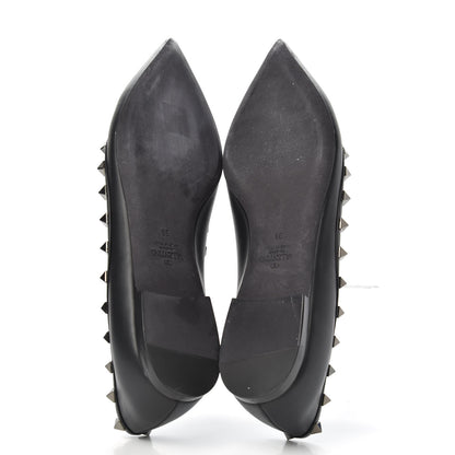 Valentino Garavani Nappa Rockstud Ballerina Flats 39 Black 5 of 9