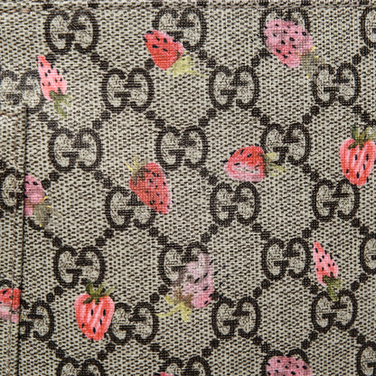 Gucci GG Supreme Monogram Strawberry Messenger Diaper Bag Beige 11 of 15