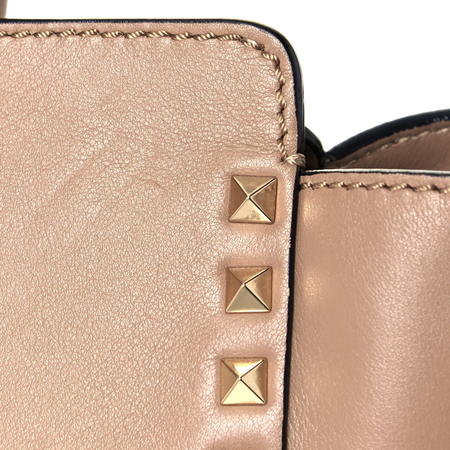 Valentino Garavani Vitello Rockstud Double Handle Tote Alpaca 13 of 17