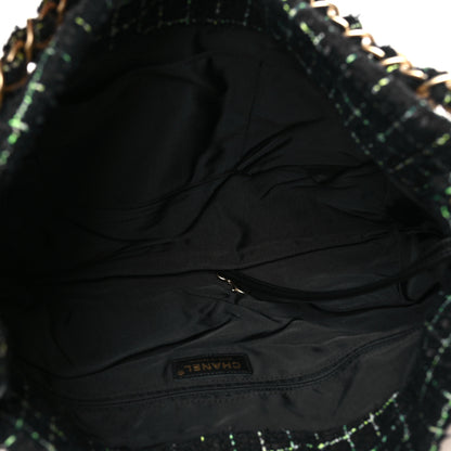 Chanel Tweed Woven Raffia Country Coco Hobo 5 of 10