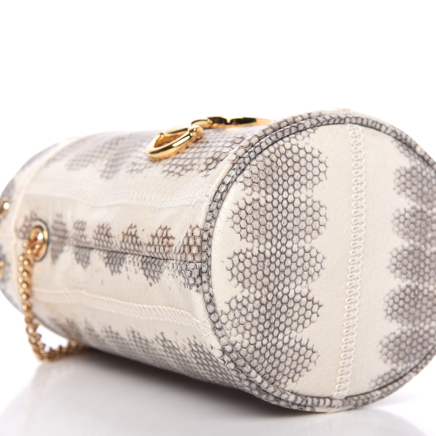 Gucci Snakeskin Mini Zumi Bucket Bag Grey 6 of 10