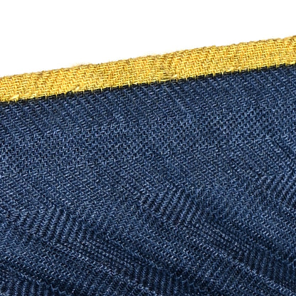 Hermes Silk Plisse Foulard Brides de Gala Scarf 140 Bleu Denim Bleu Indigo 5 of 7