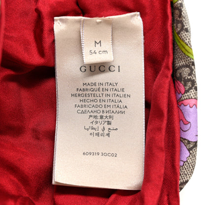 Gucci Silk Monogram Flora Print Headband M Red 5 of 6