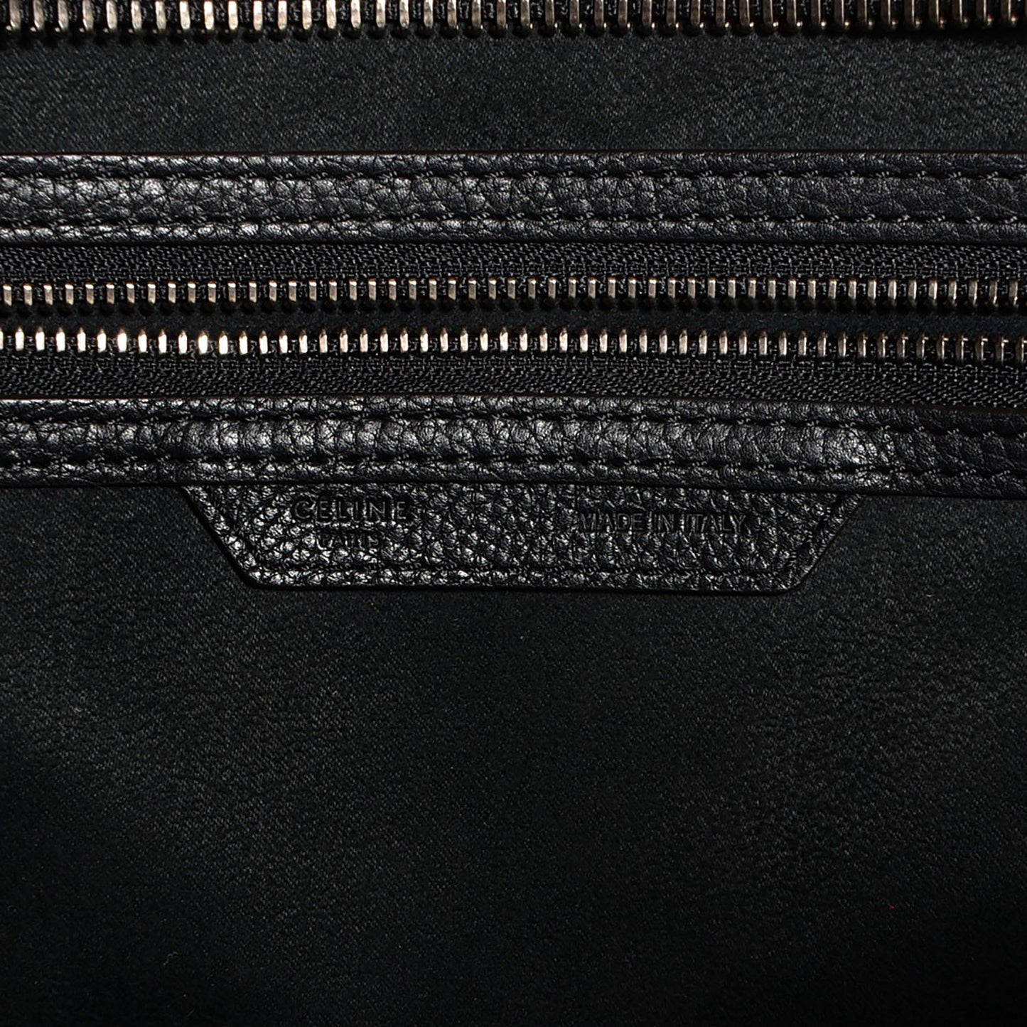 Drummed Calfskin Mini Luggage Black