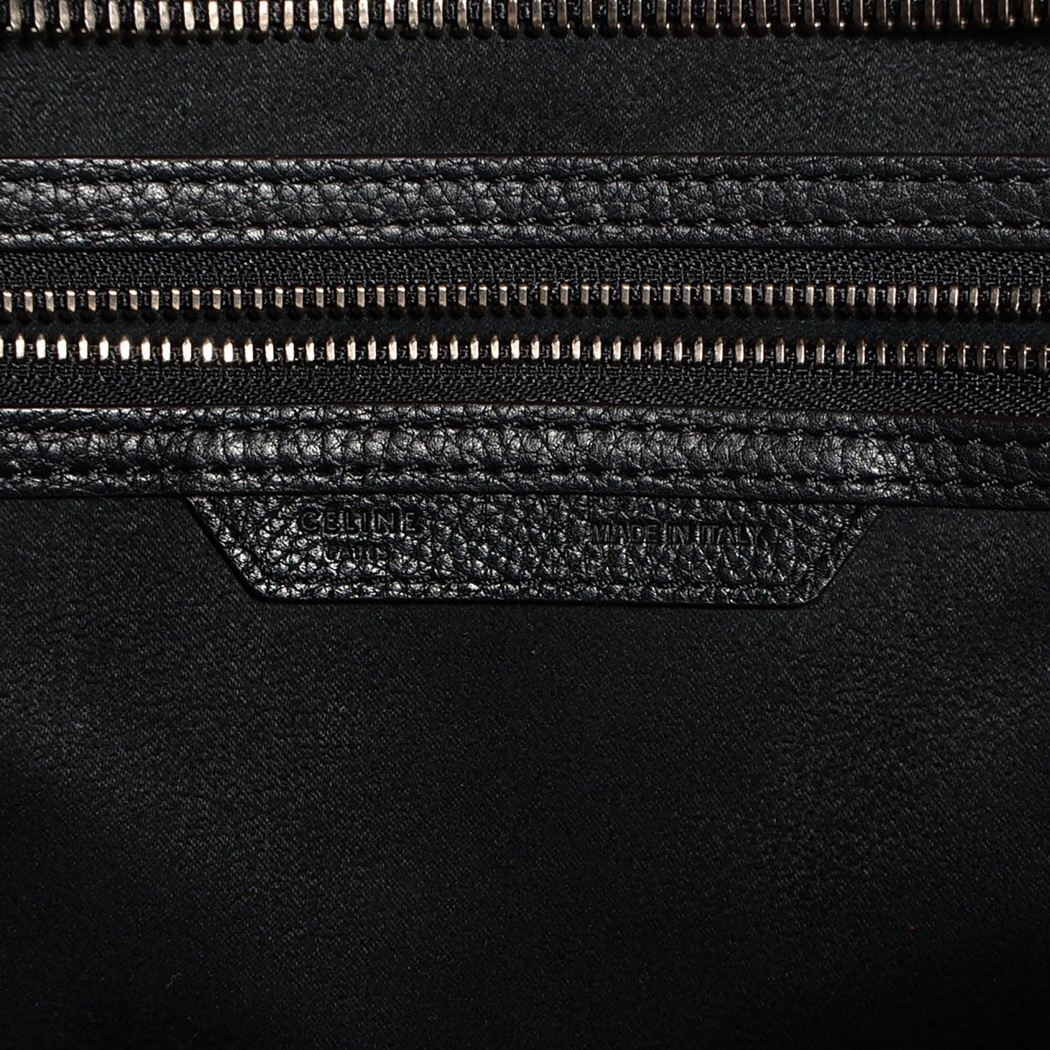 Celine Drummed Calfskin Mini Luggage Black 6 of 9