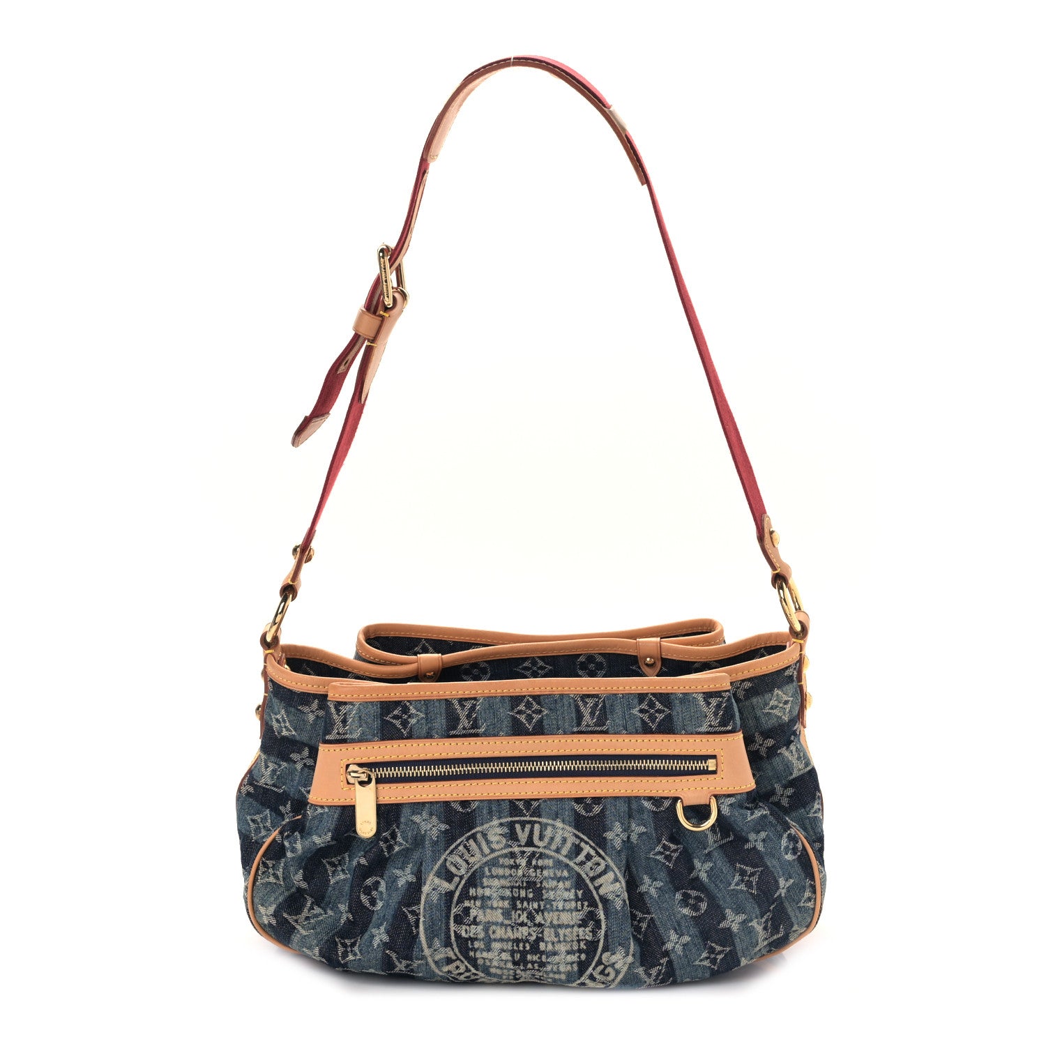 Louis Vuitton Denim Raye Porte Epaule MM 1 of 8