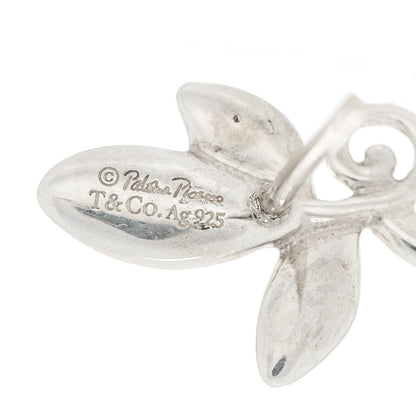 Tiffany Sterling Silver Paloma Picasso Olive Leaf Earrings 5 of 5
