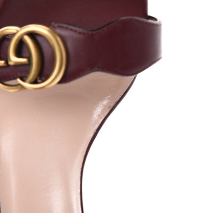 Gucci Lifford Calfskin GG Marmont Ankle Wrap 75mm Sandals 39 Vintage Bordeaux 8 of 11