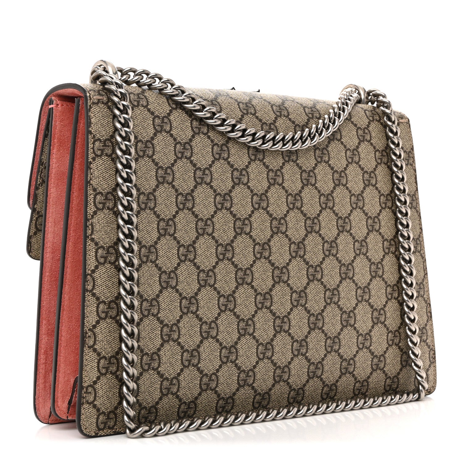 Gucci GG Supreme Monogram Crystal Floral Embroidered Medium Dionysus Shoulder Bag Beige Pink Beige Multicolor 4 of 15