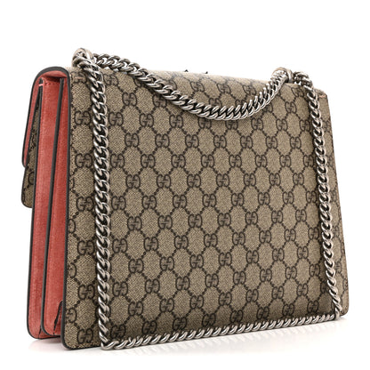 Gucci GG Supreme Monogram Crystal Floral Embroidered Medium Dionysus Shoulder Bag Beige Pink Beige Multicolor 4 of 15