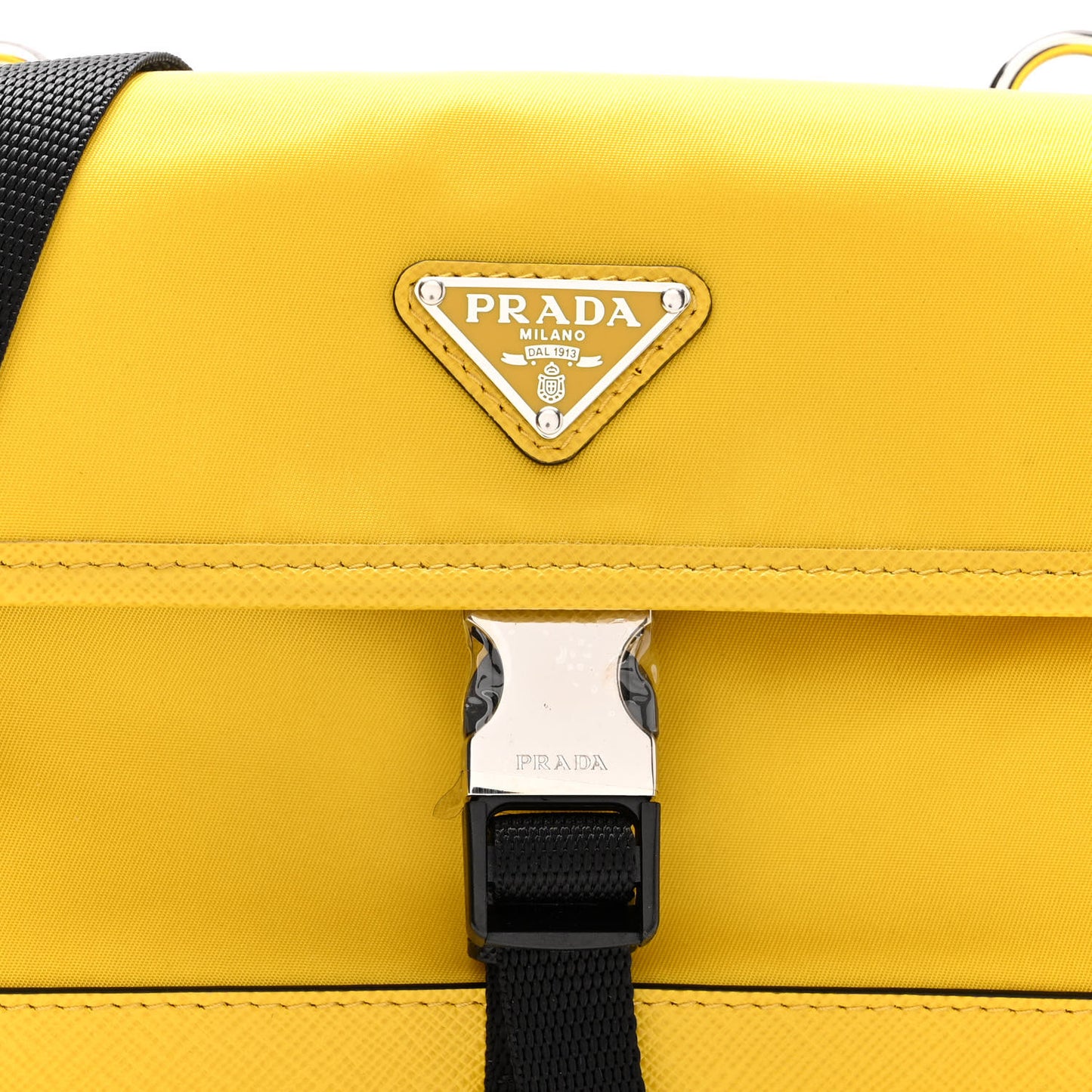 Re-Nylon Saffiano Smartphone Case Crossbody Giallo