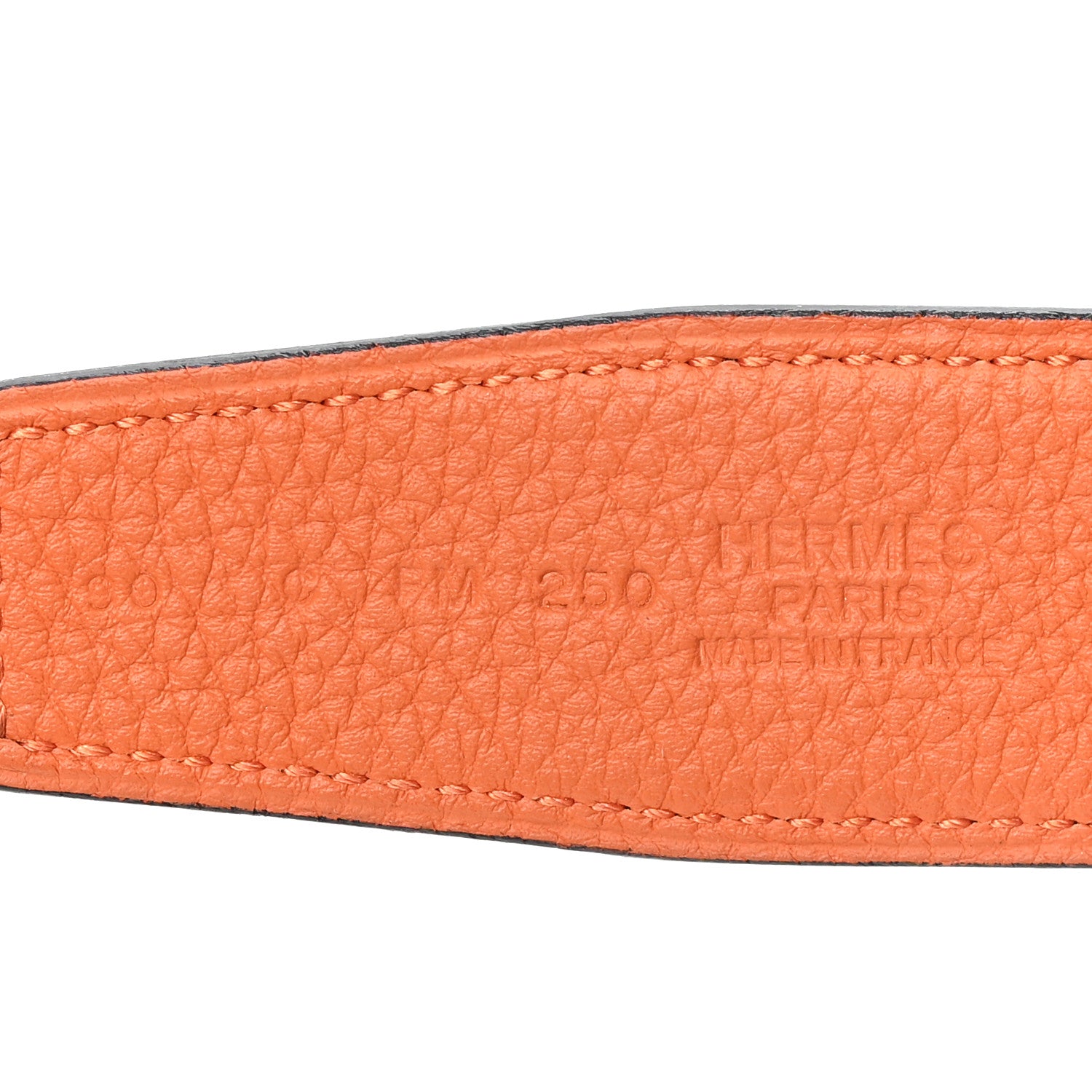 Hermes Box Togo 24mm Mini H Belt 90 36 Black Orange 3 of 4