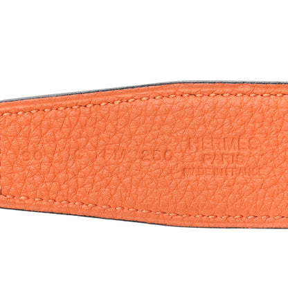 Hermes Box Togo 24mm Mini H Belt 90 36 Black Orange 3 of 4