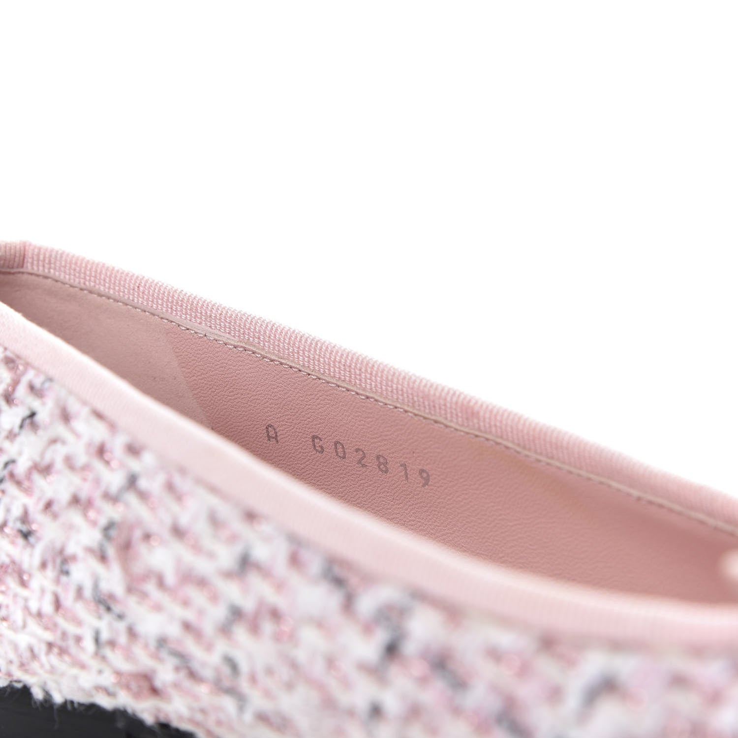 Chanel Tweed Cap Toe Ballerina Flats 37.5 Pink Black 9 of 10
