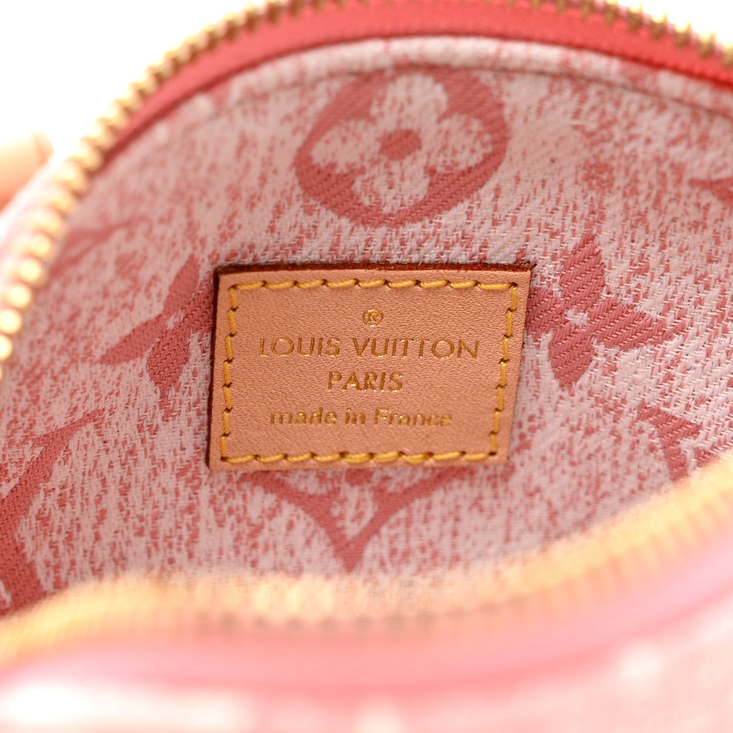 Monogram Jacquard Denim Nano Speedy Bandouliere Pink