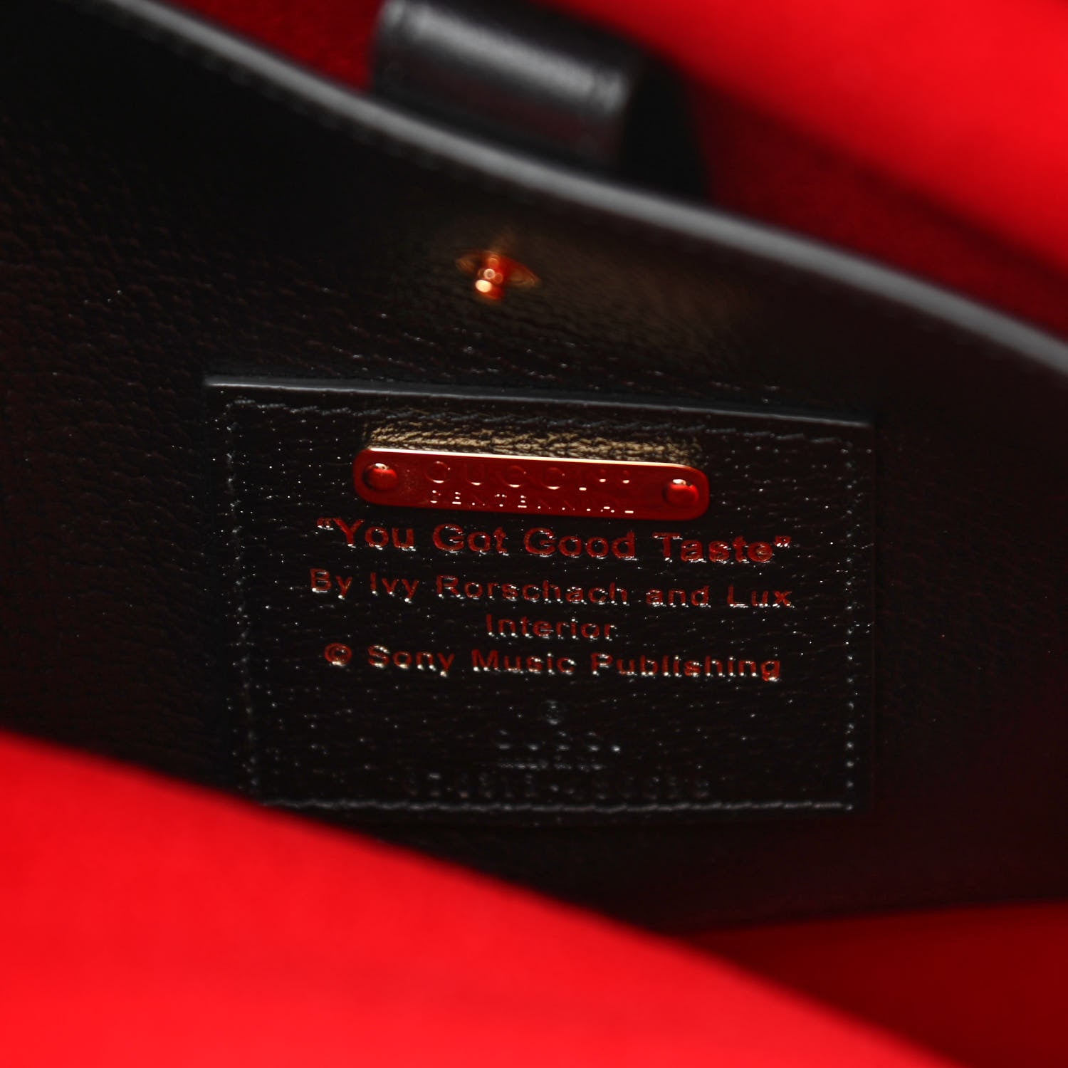 Gucci Felt Calfskin Script Logo Gucci 100 Aria Shopping Tote Bright Hibiscus Black Azure 6 of 9