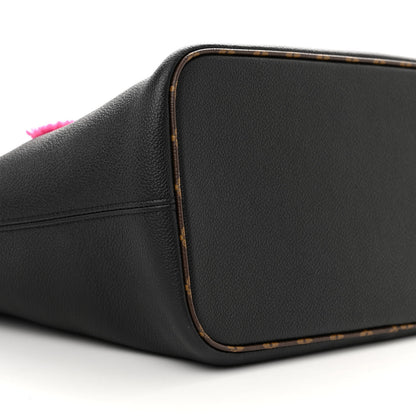 Louis Vuitton Calfskin Monogram Teddy Neverfull MM Black 8 of 9