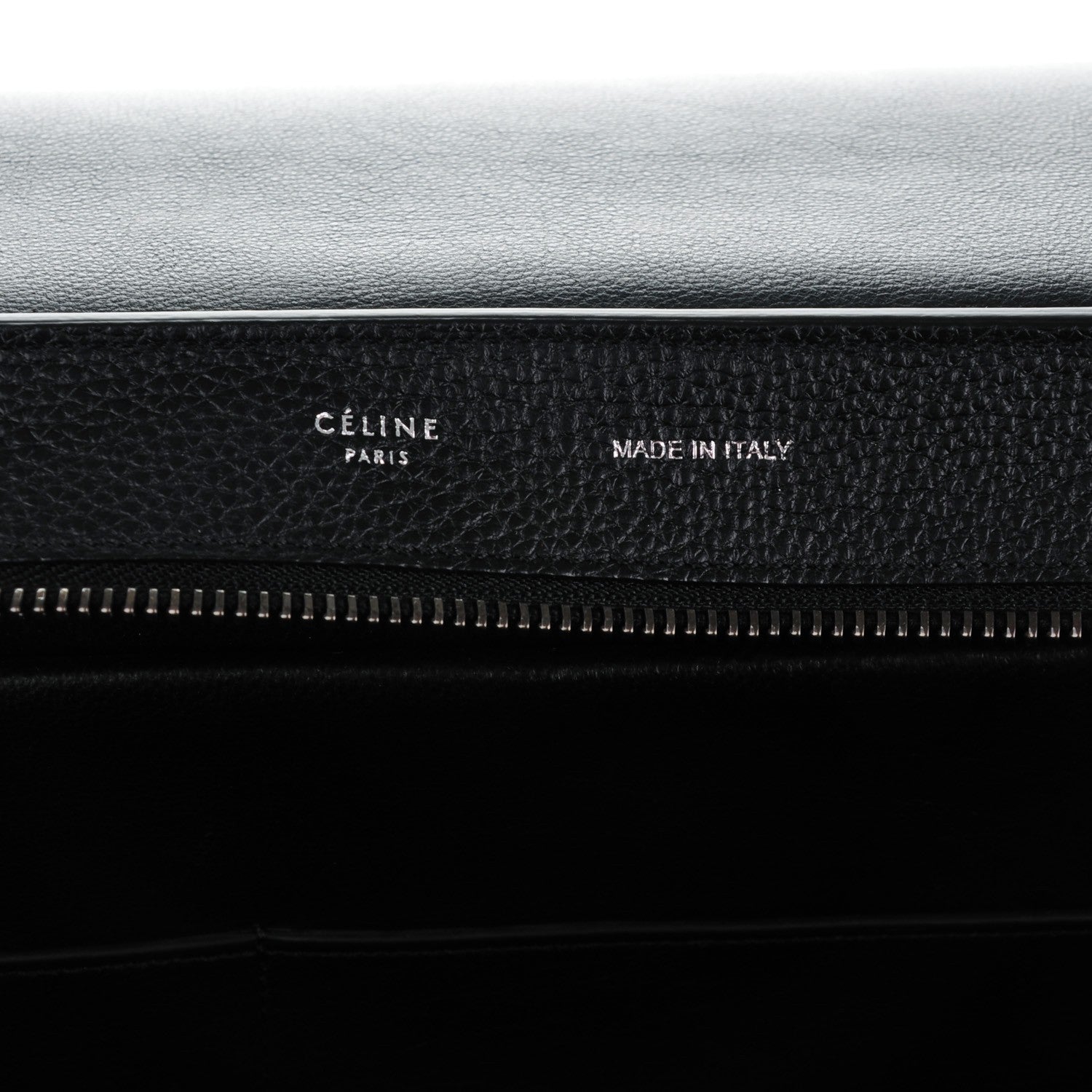 Celine Drummed Calfskin Suede Medium Trapeze Black 6 of 8