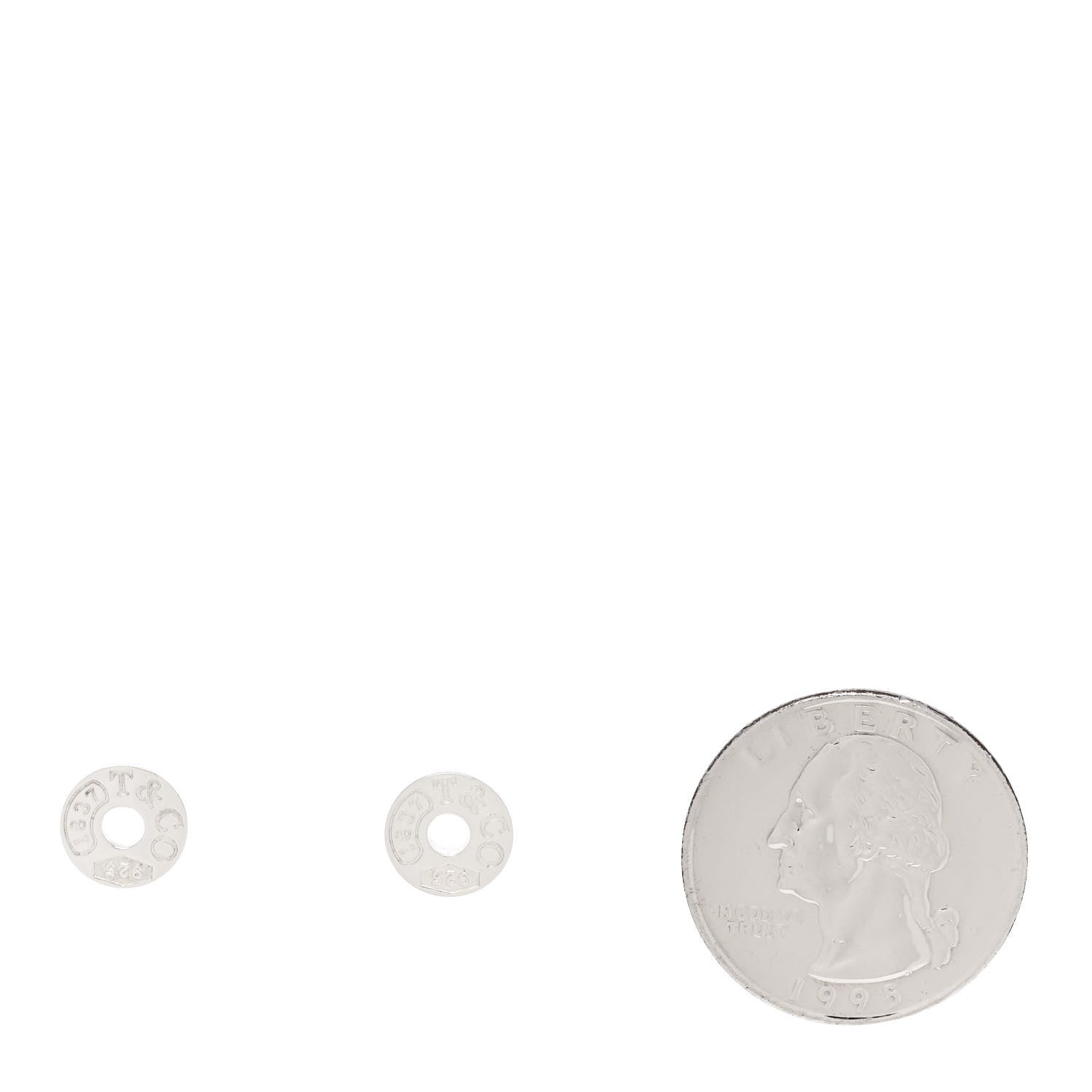 Tiffany Sterling Silver 1837 Circle Earrings 2 of 4