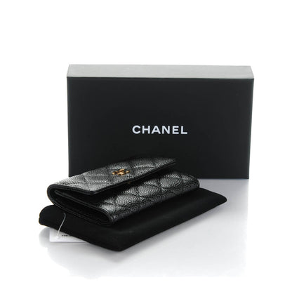 Chanel Caviar Quilted Flap Card Holder Black 4 of 8