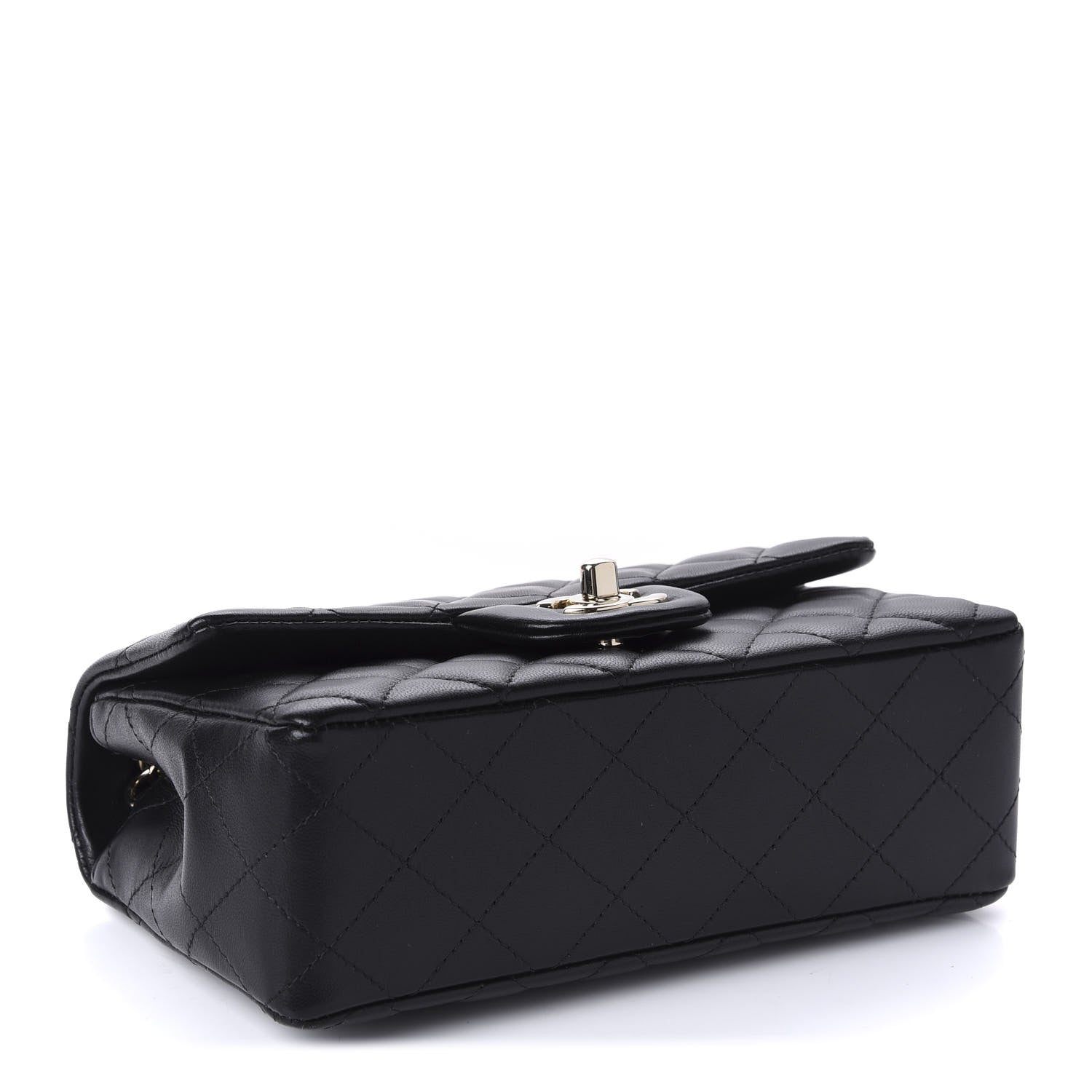Chanel Lambskin Quilted Mini Rectangular Flap Black 4 of 11