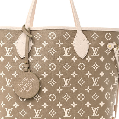 Louis Vuitton Empreinte Monogram Spring In The City Neverfull MM Kaki Beige Cream 8 of 10