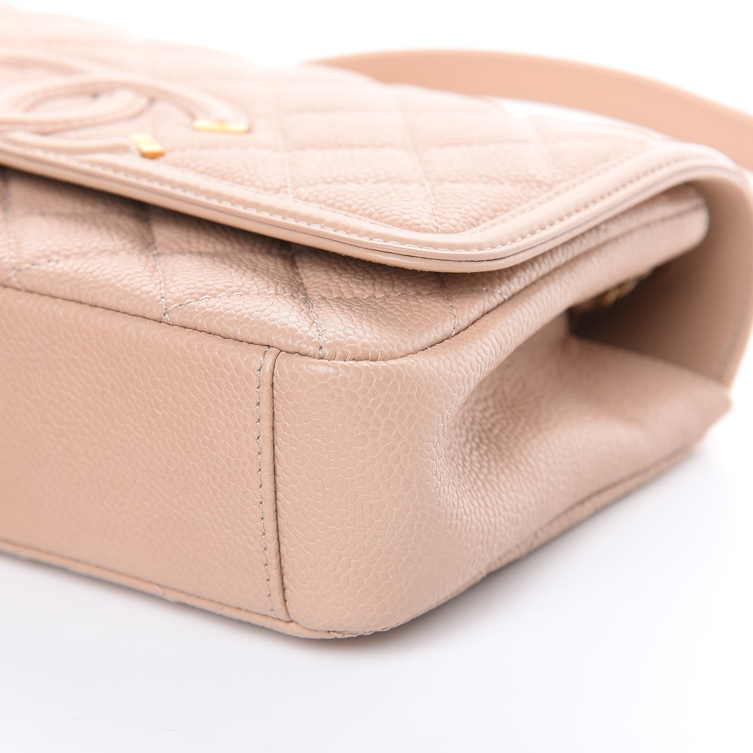 Chanel Caviar Quilted Small CC Filigree Flap Beige 9 of 10