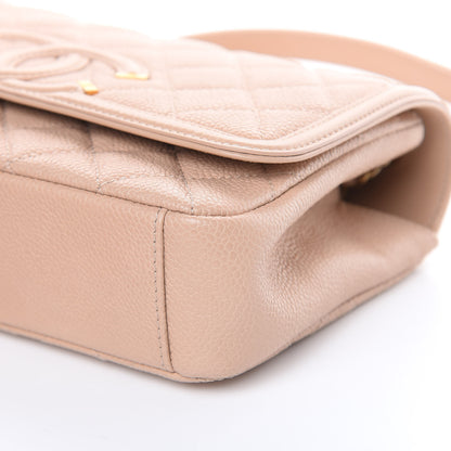 Chanel Caviar Quilted Small CC Filigree Flap Beige 9 of 10