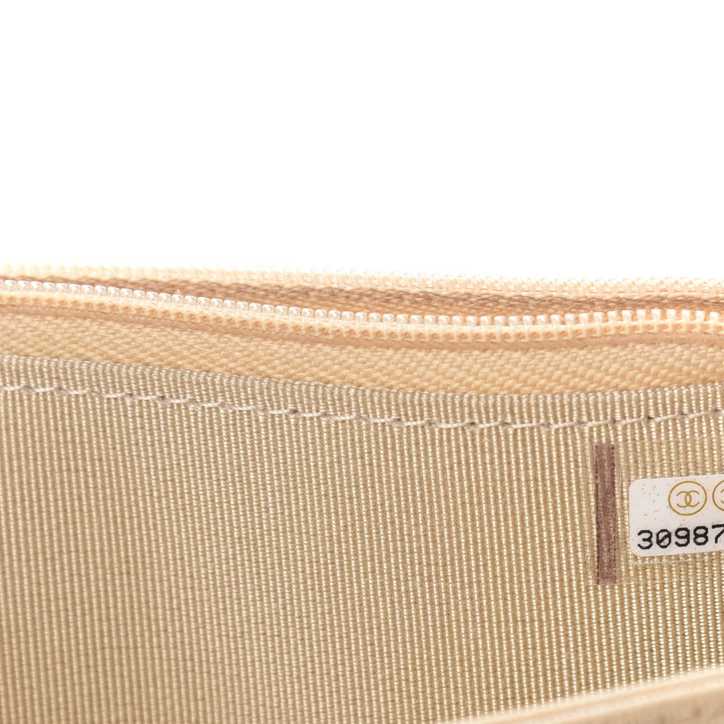 Metallic Lambskin Quilted Mini Wallet On Chain WOC Gold