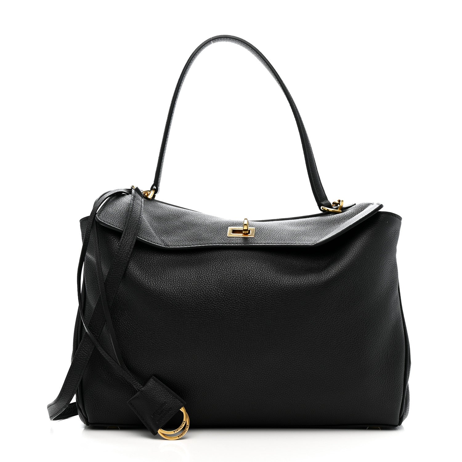 Balenciaga Grained Calfskin Medium Rodeo Top Handle Handbag Black 1 of 12