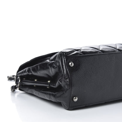 Chanel Glazed Calfskin Boy Satchel Flap Black 10 of 13