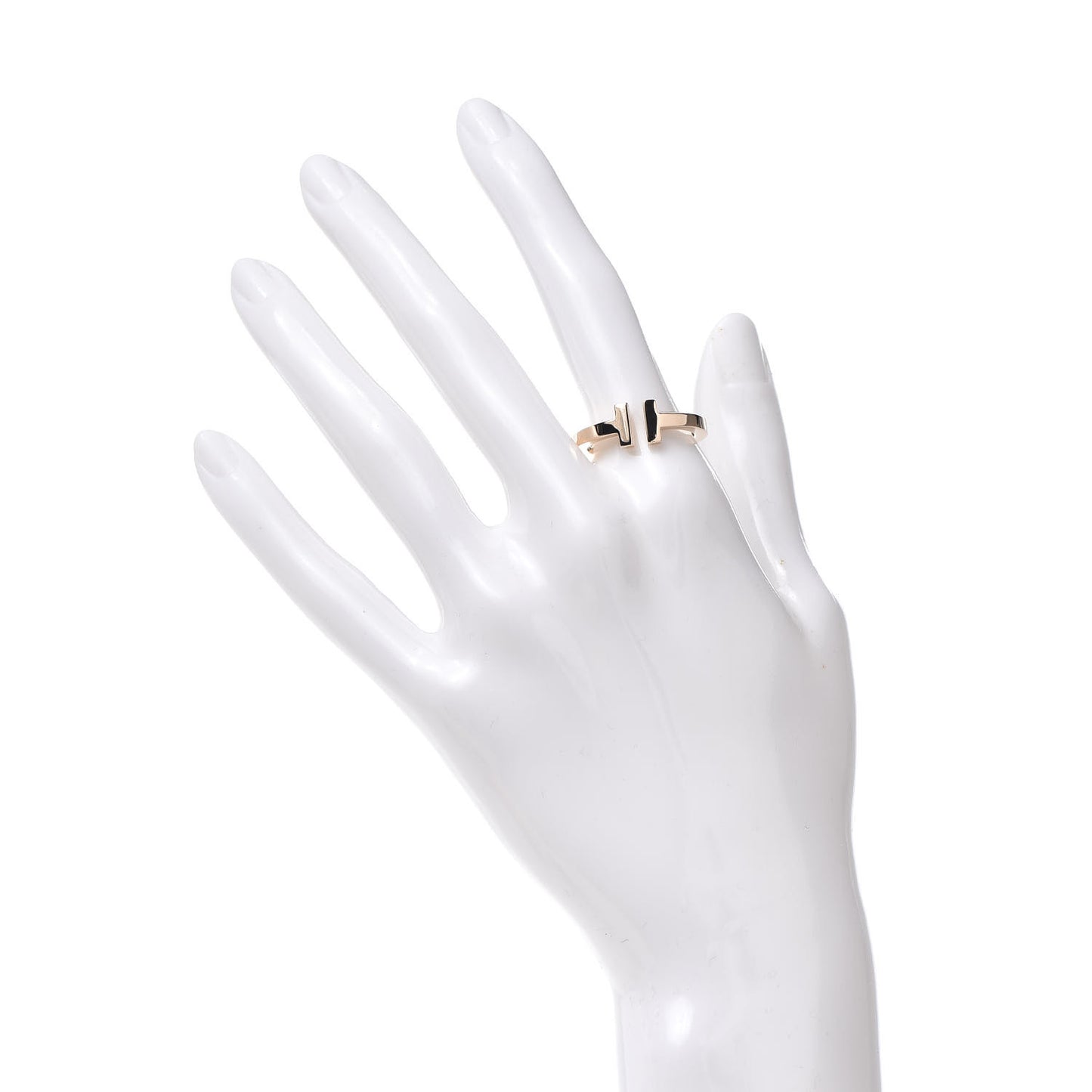 18K Rose Gold T Square Ring 58 8.25