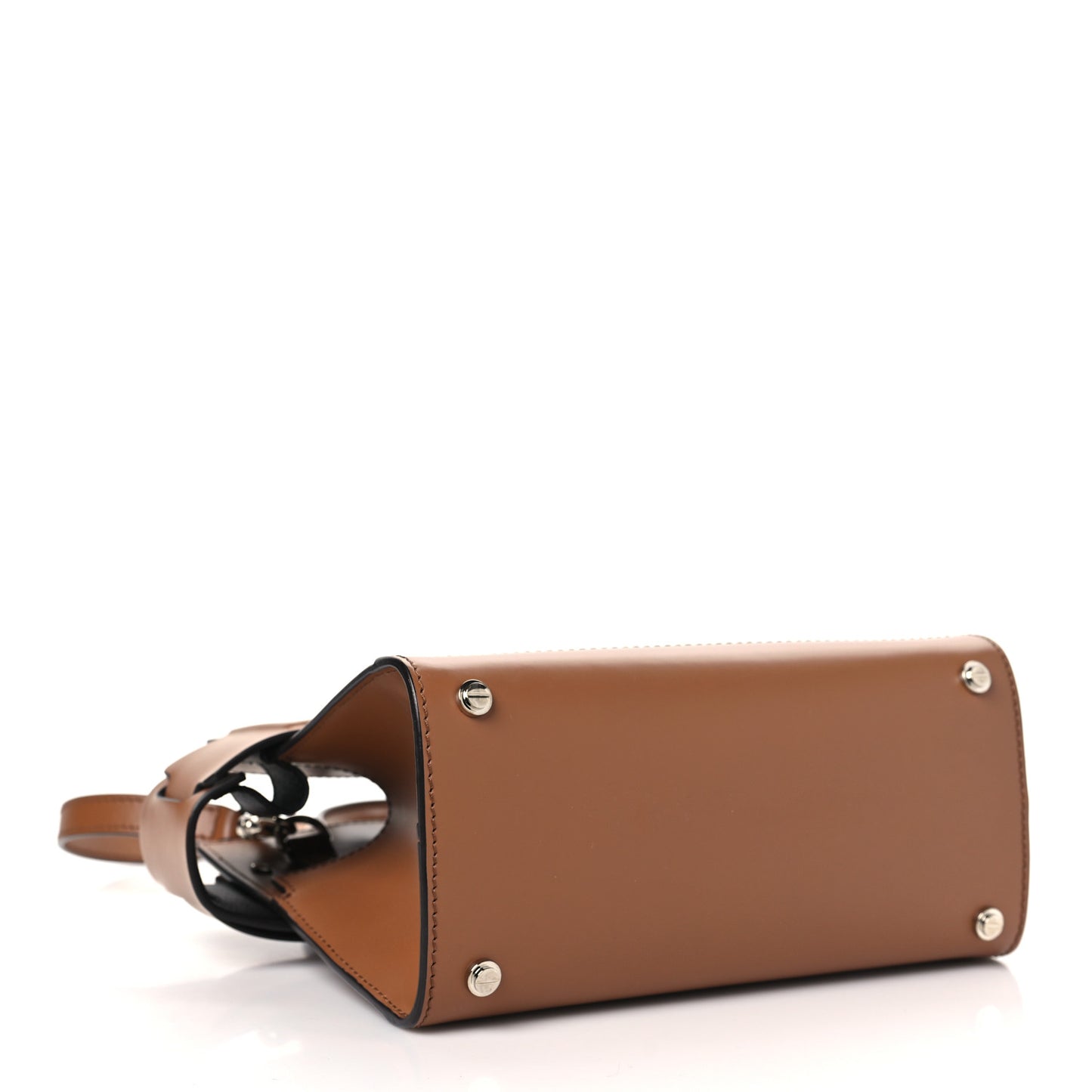 Smooth Calfskin Mini Horizon Satchel Caramel
