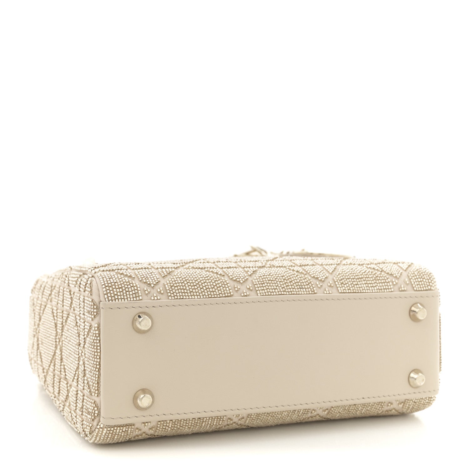Christian Dior Lambskin Cannage Beaded Embroidered Mini Lady Dior Caramel Beige 4 of 10