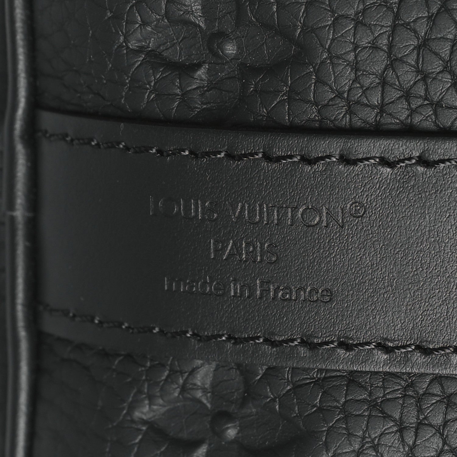 Louis Vuitton Monogram Taurillon Keepall Bandouliere 35 Black 6 of 9