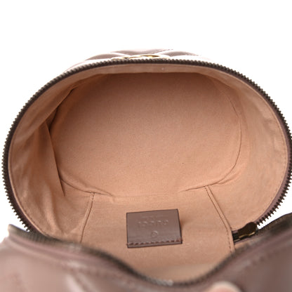 Gucci Calfskin Matelasse Mini GG Marmont Round Backpack Porcelain Rose 5 of 9