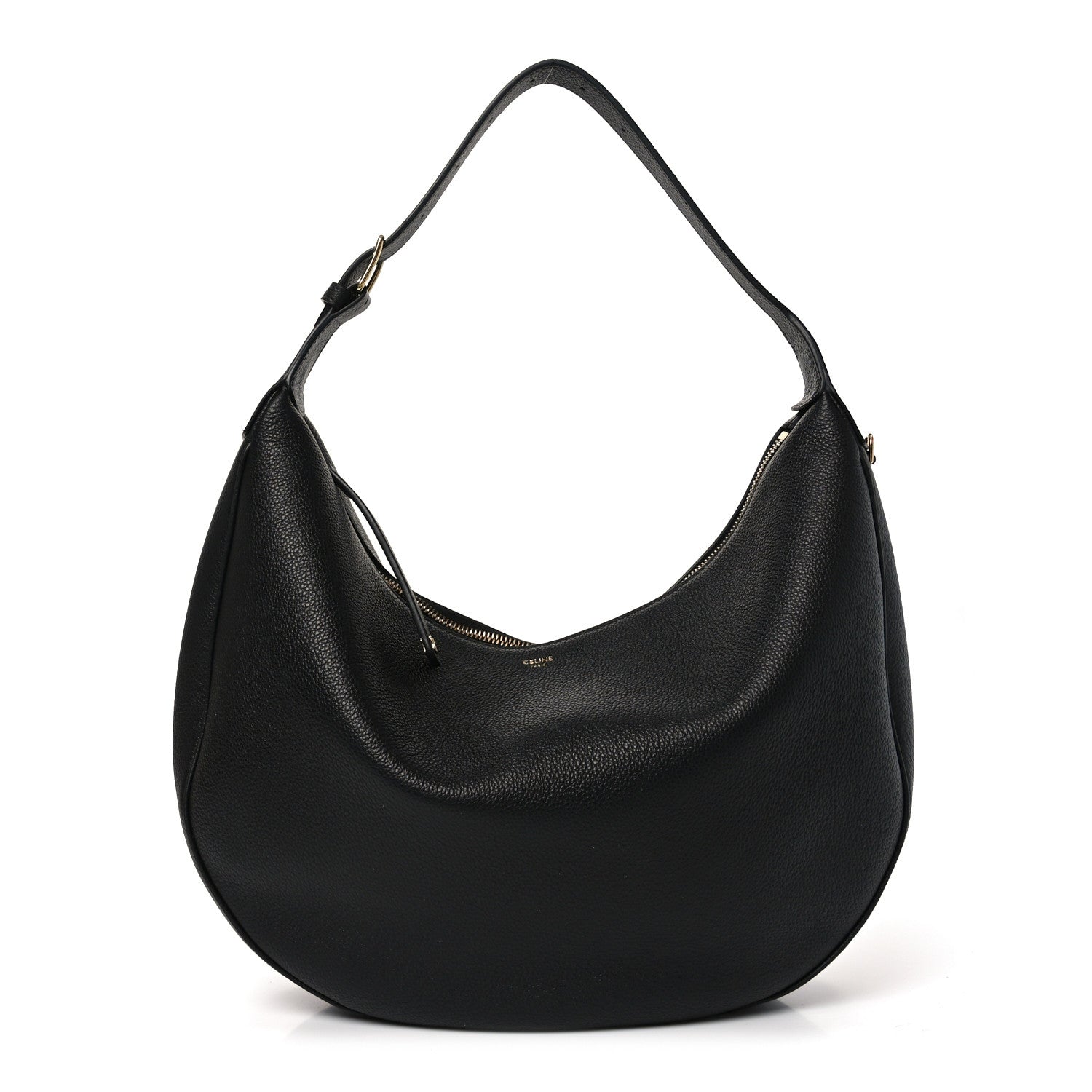 Celine Supple Grained Calfskin Large Lulu Shoulder Bag Black 1 of 9