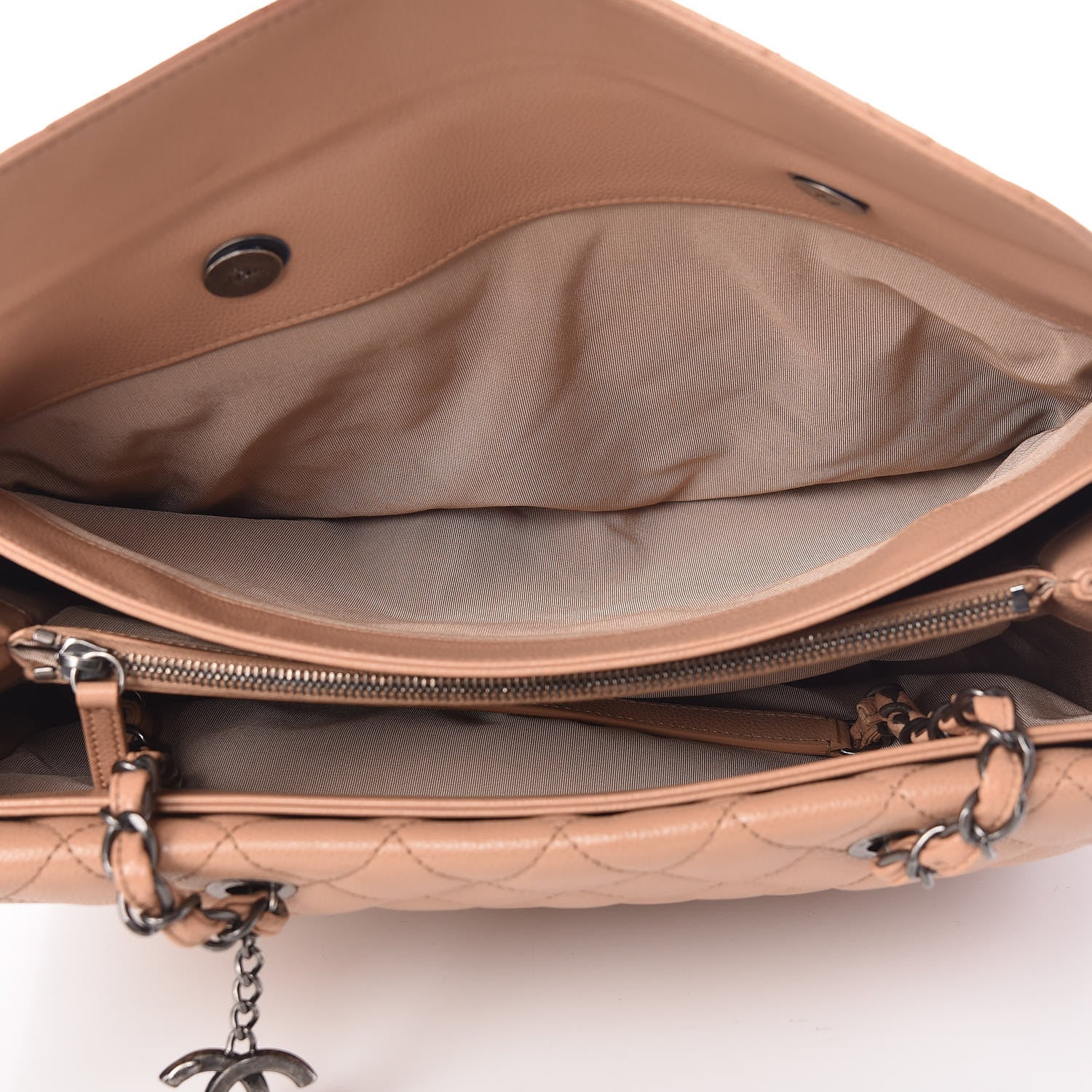 Chanel Caviar Quilted City Shopping Tote Beige 5 of 19